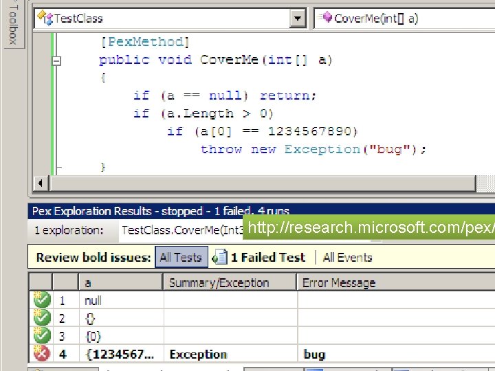 http: //research. microsoft. com/pex/ 