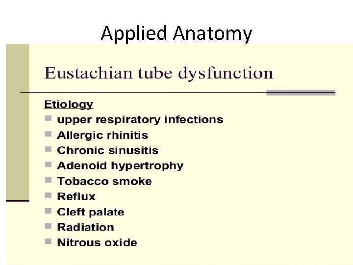 Applied Anatomy 