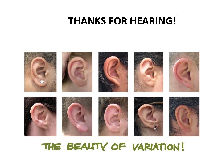 THANKS FOR HEARING! 