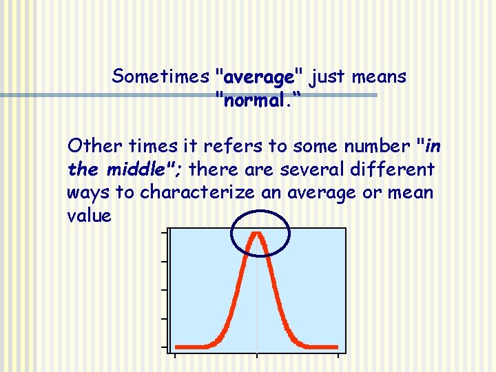 Sometimes "average" just means "normal. “ Other times it refers to some number "in