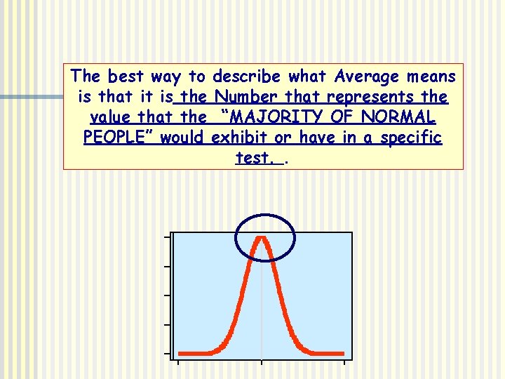 The best way to describe what Average means is that it is the Number