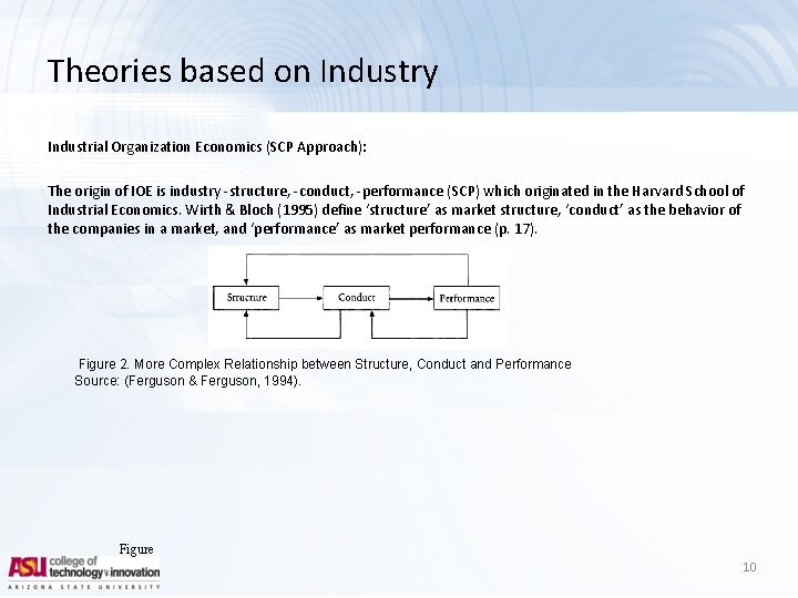 Theories based on Industry Industrial Organization Economics (SCP Approach): The origin of IOE is