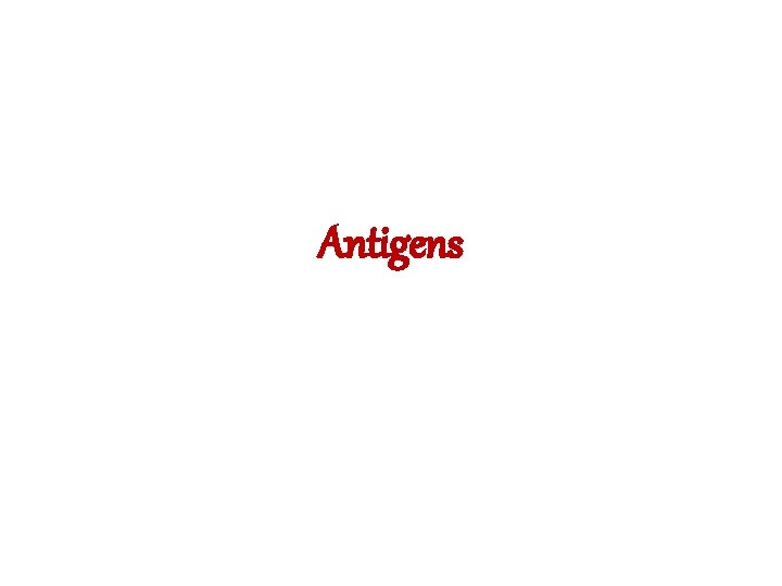 Antigens 