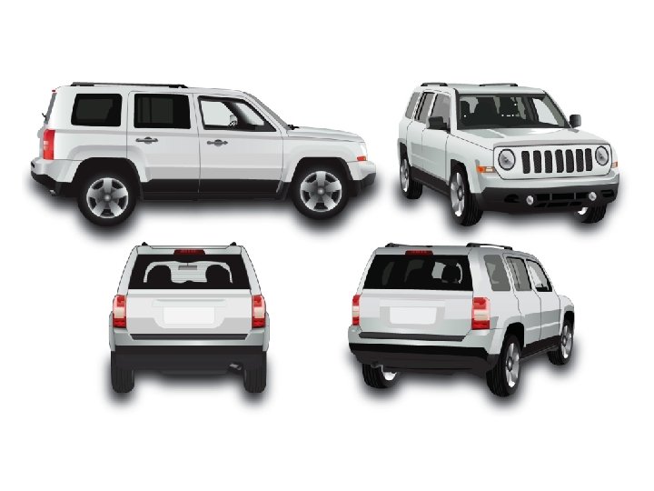 Silver car shown from four different angles Silver car shown from four different angles