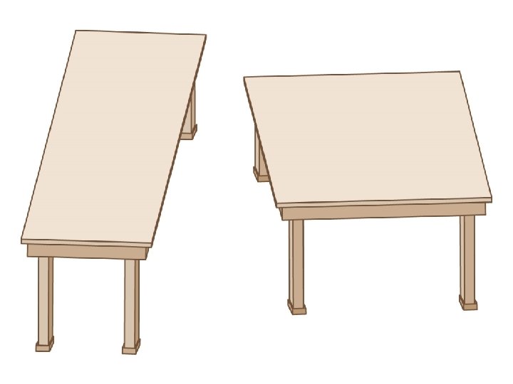 Tabletop illusion where two tables seen from different angles appear different yet are the Tabletop illusion where two tables seen from different angles appear different yet are the