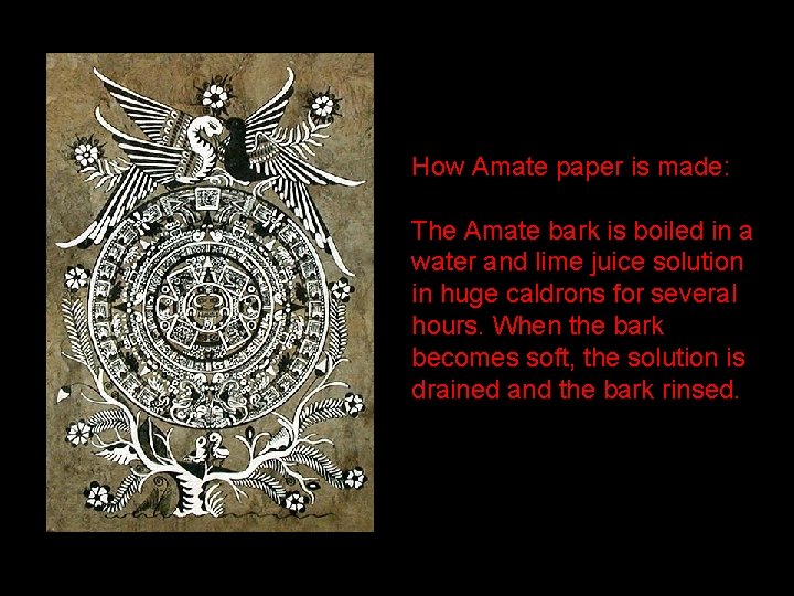 How Amate paper is made: The Amate bark is boiled in a water and