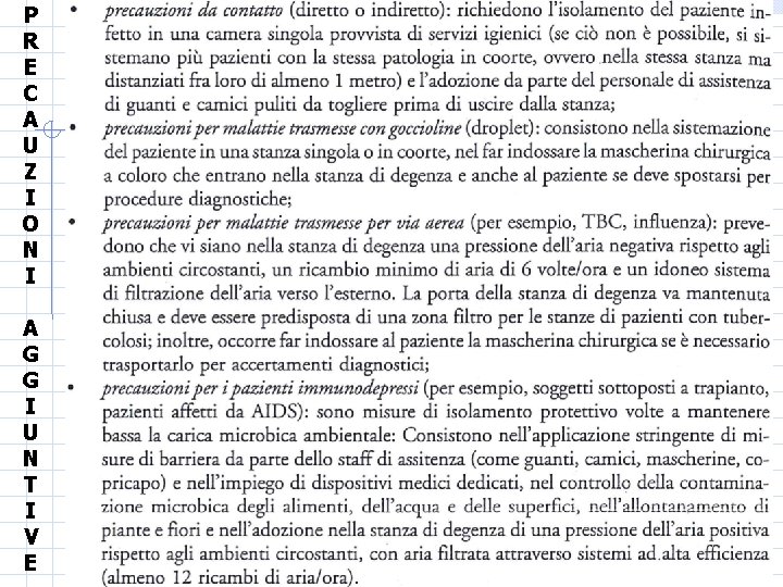 P R E C A U Z I O N I A G G