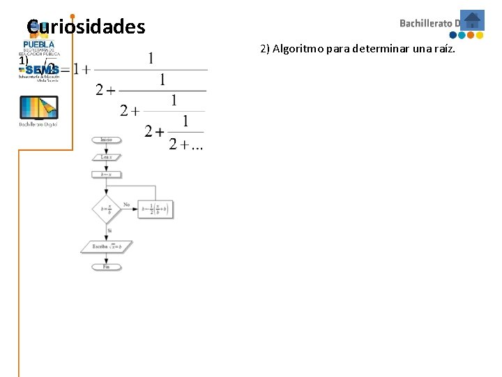 Curiosidades 1) 2) Algoritmo para determinar una raíz. Curiosidades 1) 2) Algoritmo para determinar una raíz.