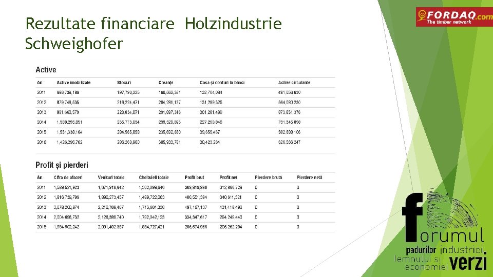 Rezultate financiare Holzindustrie Schweighofer 