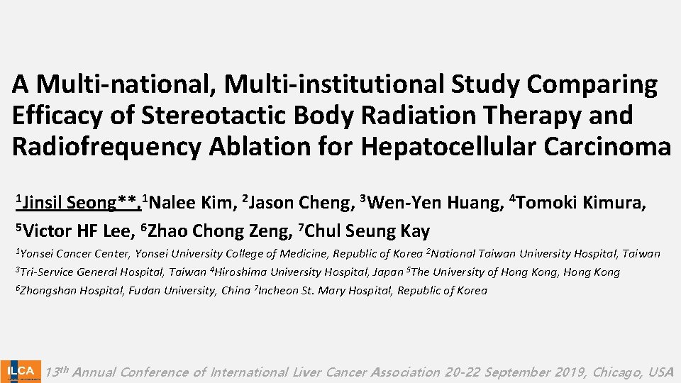 A Multi national, Multi institutional Study Comparing Efficacy of Stereotactic Body Radiation Therapy and