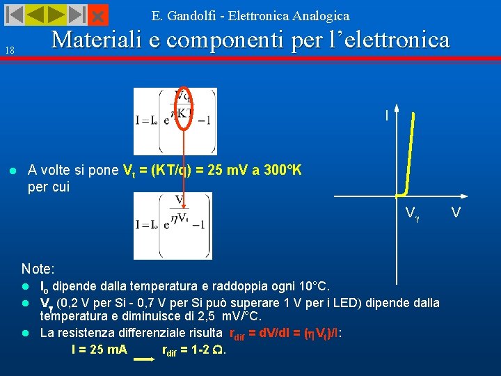  E. Gandolfi - Elettronica Analogica Materiali e componenti per l’elettronica 18 I l