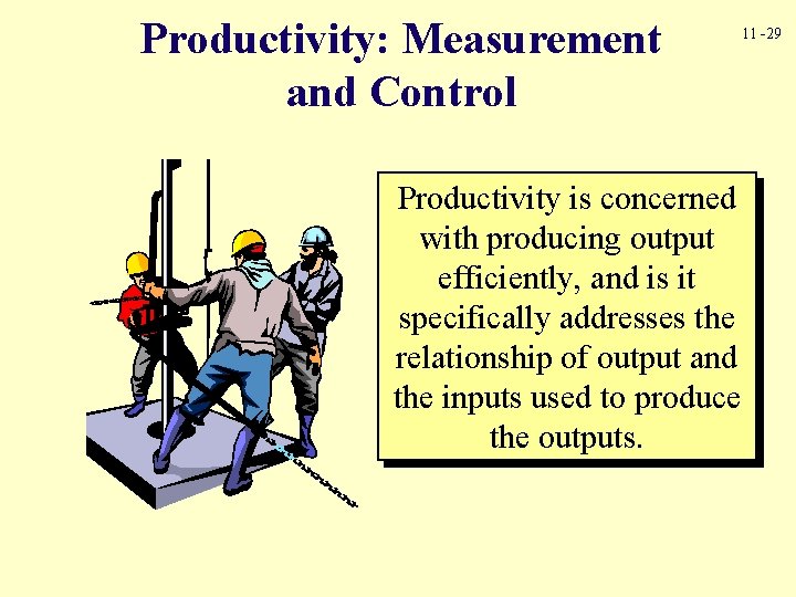 Productivity: Measurement and Control Productivity is concerned with producing output efficiently, and is it Productivity: Measurement and Control Productivity is concerned with producing output efficiently, and is it