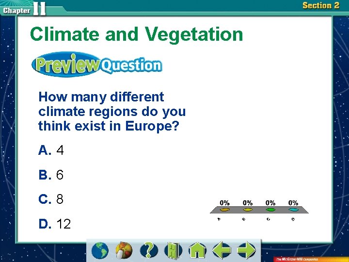 Climate and Vegetation How many different climate regions do you think exist in Europe?