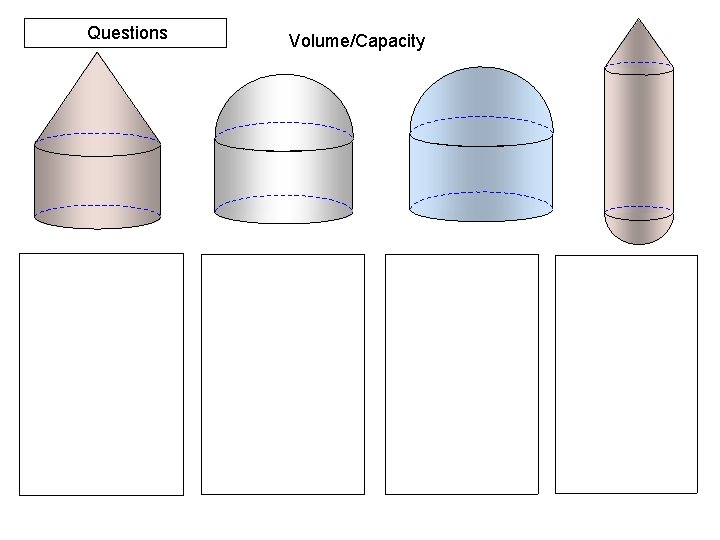 Questions Volume/Capacity 