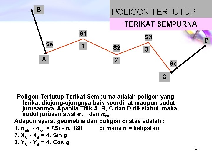 B POLIGON TERTUTUP TERIKAT SEMPURNA S 1 Sa A 1 S 3 S 2
