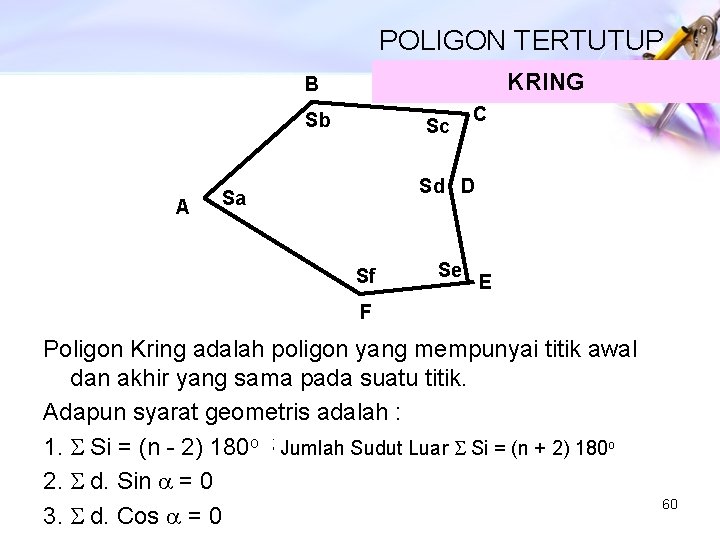 POLIGON TERTUTUP KRING B Sb A Sc C Sd D Sa Sf Se E
