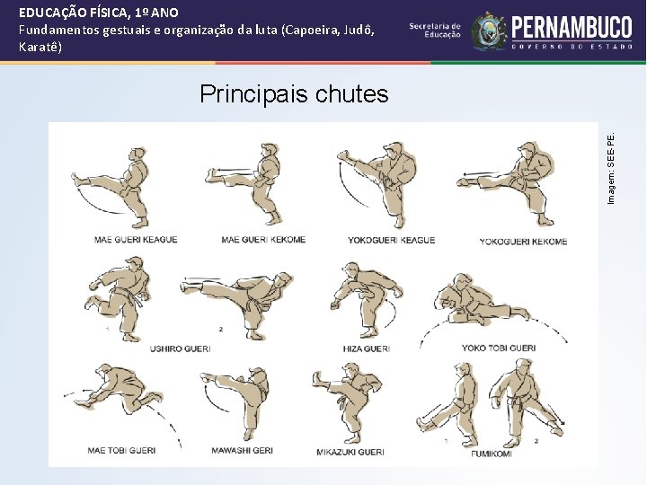 EDUCAÇÃO FÍSICA, 1º ANO Fundamentos gestuais e organização da luta (Capoeira, Judô, Karatê) Imagem: