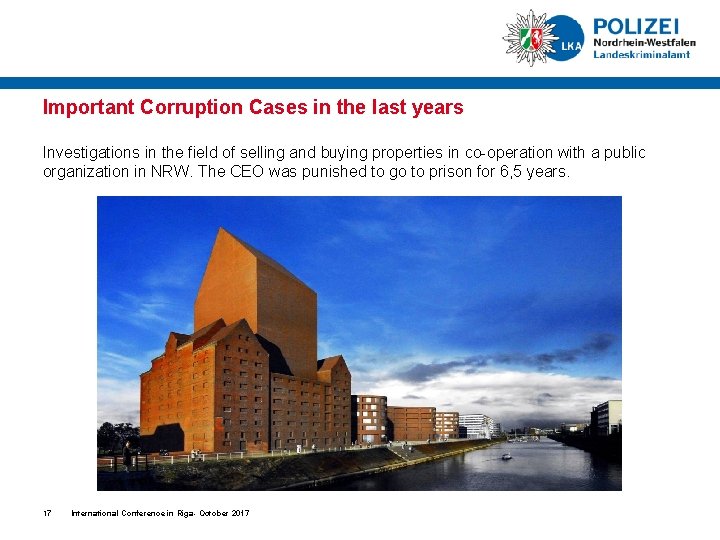 Important Corruption Cases in the last years Investigations in the field of selling and