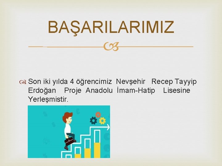 BAŞARILARIMIZ Son iki yılda 4 öğrencimiz Nevşehir Recep Tayyip Erdoğan Proje Anadolu İmam-Hatip Lisesine