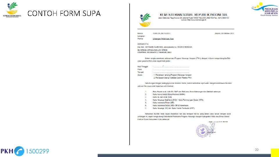 CONTOH FORM SUPA 22 CONTOH FORM SUPA 22