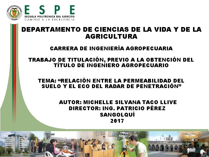 DEPARTAMENTO DE CIENCIAS DE LA VIDA Y DE LA AGRICULTURA CARRERA DE INGENIERÍA AGROPECUARIA