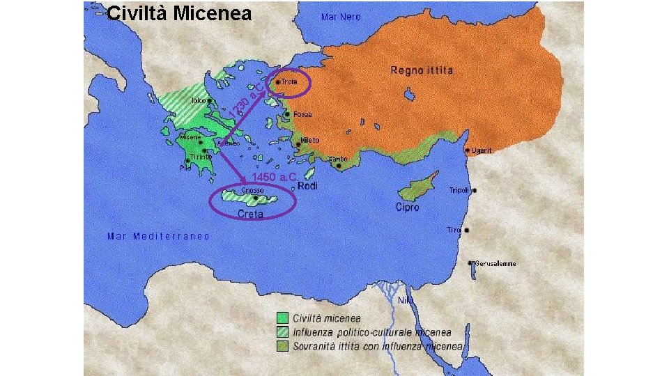 Civiltà Micenea 0 3 12 C a. . 1450 a. C. 