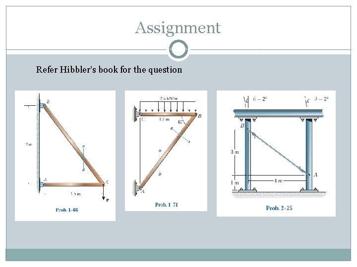 Assignment Refer Hibbler’s book for the question Assignment Refer Hibbler’s book for the question