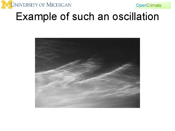 Example of such an oscillation 