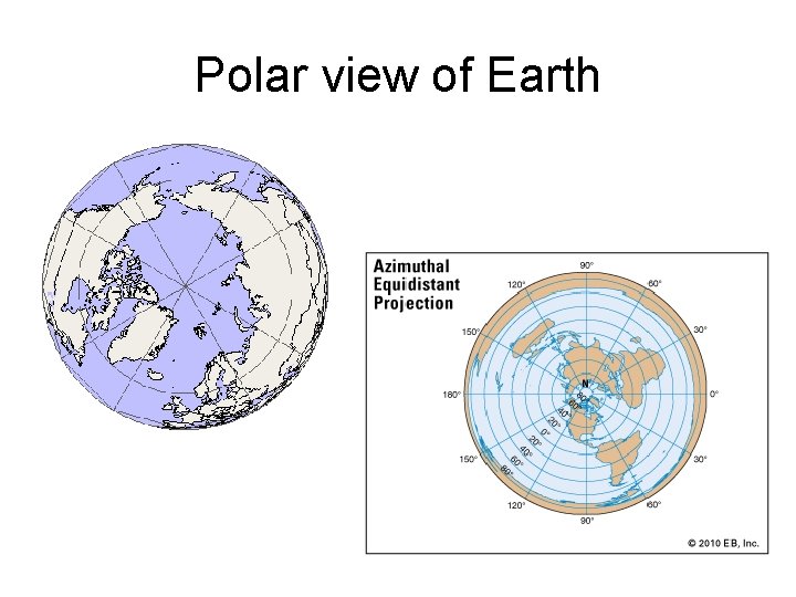 Polar view of Earth 