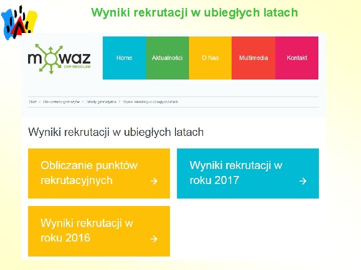 Wyniki rekrutacji w ubiegłych latach 