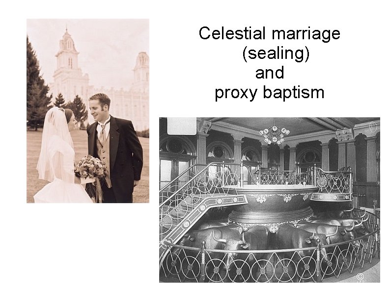 Celestial marriage (sealing) and proxy baptism 