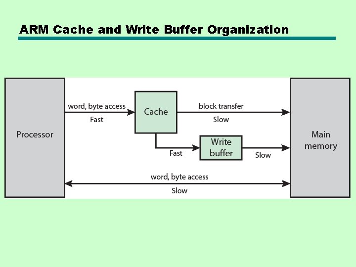 ARM Cache and Write Buffer Organization 