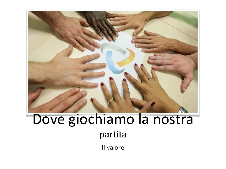 Dove giochiamo la nostra partita Il valore 