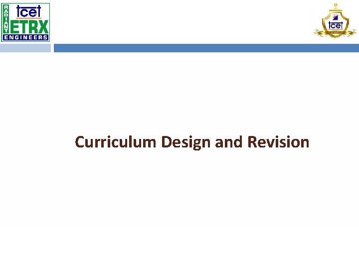 Curriculum Design and Revision 