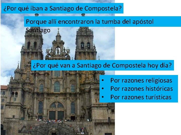 ¿Por qué iban a Santiago de Compostela? Porque allí encontraron la tumba del apóstol