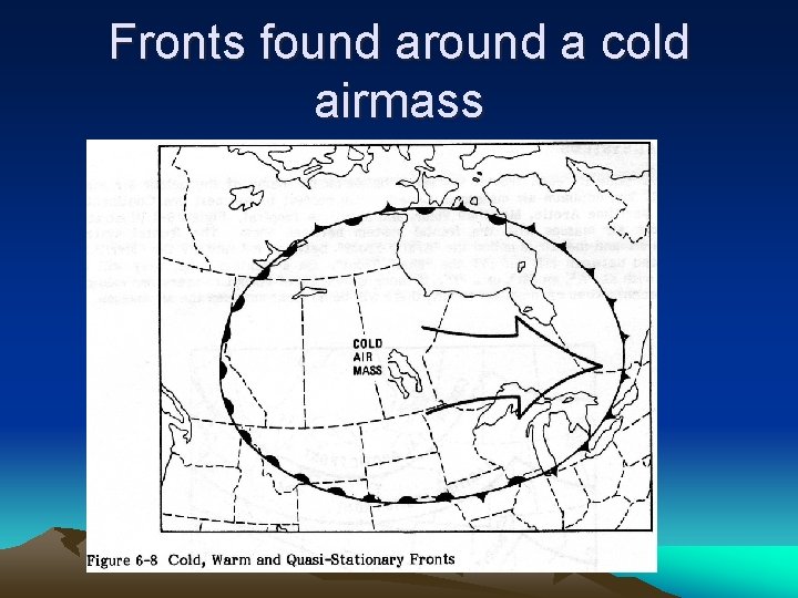 Fronts found around a cold airmass Fronts found around a cold airmass