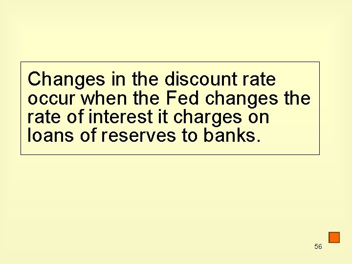 Changes in the discount rate occur when the Fed changes the rate of interest