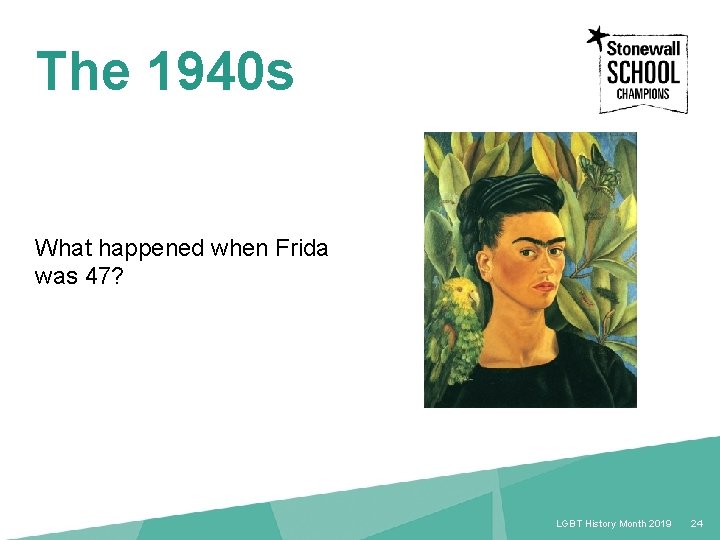 The 1940 s What happened when Frida was 47? 24 LGBT History Month 2018