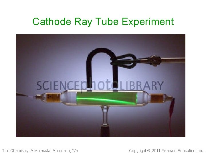 Cathode Ray Tube Experiment Tro: Chemistry: A Molecular Approach, 2/e Copyright 2011 Pearson Education,