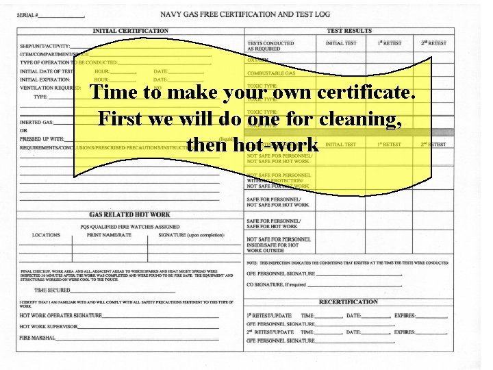 Time to make your own certificate. First we will do one for cleaning, then Time to make your own certificate. First we will do one for cleaning, then