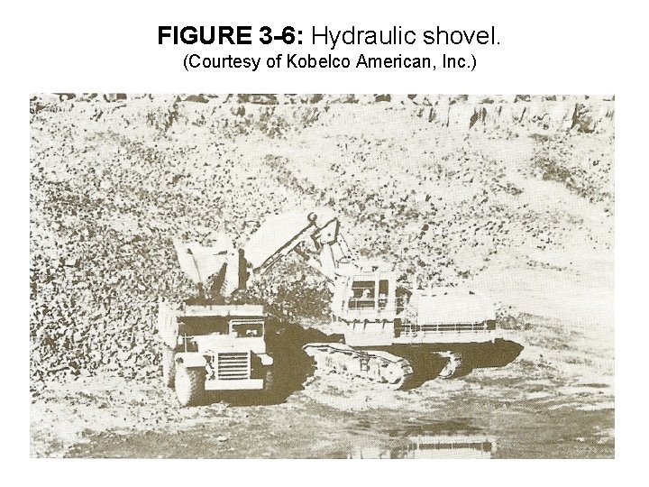 FIGURE 3 -6: Hydraulic shovel. (Courtesy of Kobelco American, Inc. ) 