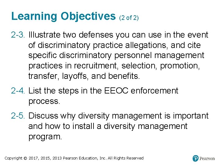 Learning Objectives (2 of 2) 2 -3. Illustrate two defenses you can use in