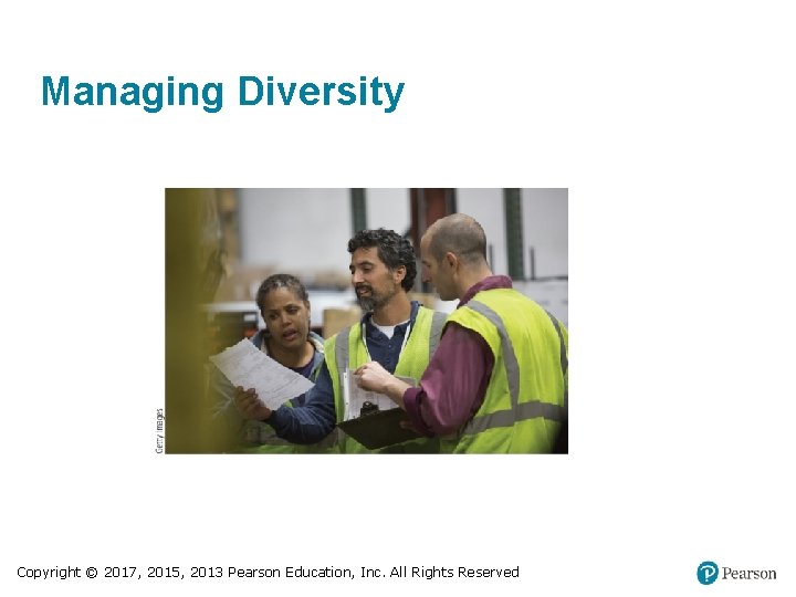 Managing Diversity Copyright © 2017, 2015, 2013 Pearson Education, Inc. All Rights Reserved 