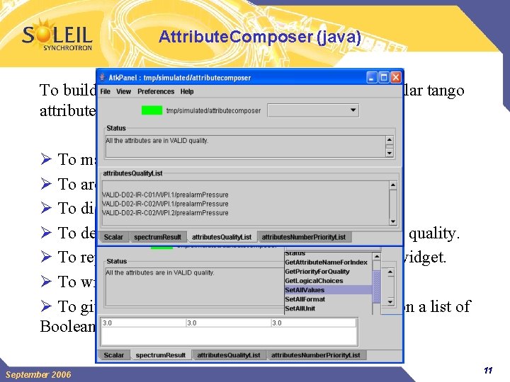 Attribute. Composer (java) To build a spectrum attribute starting from simple scalar tango attributes.