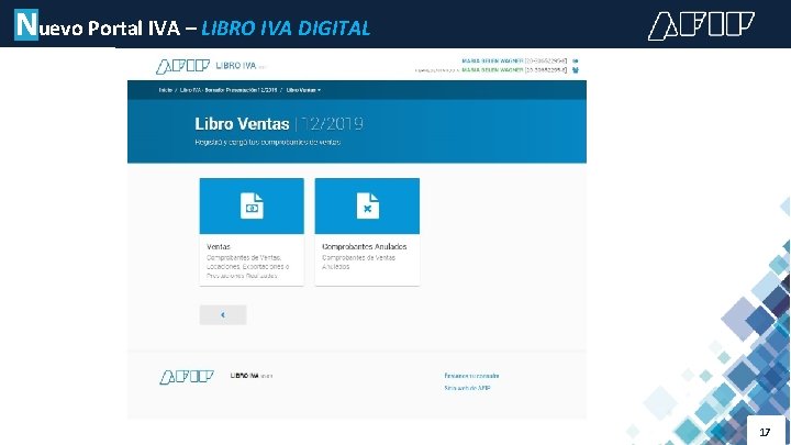 Nuevo Portal IVA – LIBRO IVA DIGITAL 17 