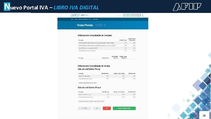 Nuevo Portal IVA – LIBRO IVA DIGITAL 26 