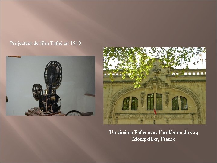 Projecteur de film Pathé en 1910 Un cinéma Pathé avec l’emblème du coq Montpellier,