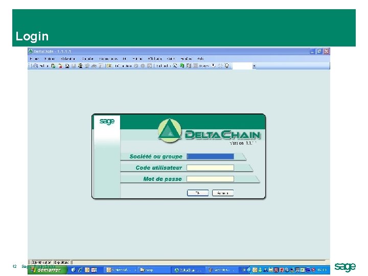 Login 12 Sage: Projet Delta 