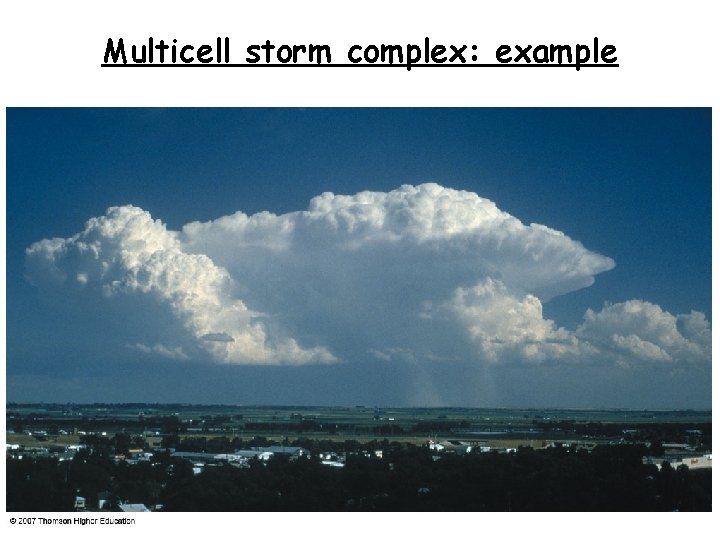 Multicell storm complex: example Multicell storm complex: example