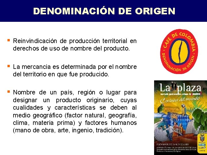 DENOMINACIÓN DE ORIGEN § Reinvindicación de producción territorial en derechos de uso de nombre
